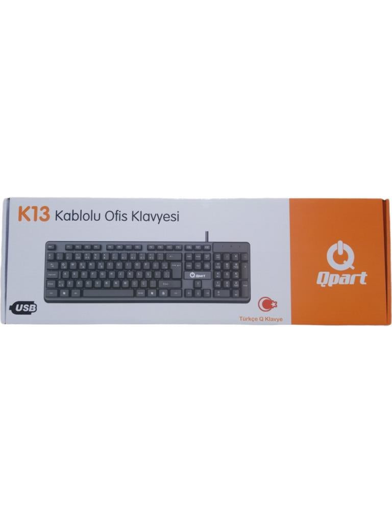 QParts Qpart K13 USB Ofis Klavyesi Q Tr Kablolu - TEŞHİR