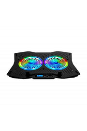 Rampage Ad-rc9 Tornado Siyah 115 -115 -15mm (2 Adet) Fanlı 10-18 Rgb Işıklı Notebook Soğutucu Stand Outlet