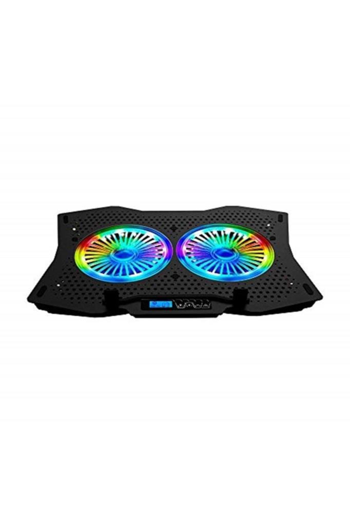 Rampage Ad-rc9 Tornado Siyah 115 -115 -15mm (2 Adet) Fanlı 10-18 Rgb Işıklı Notebook Soğutucu Stand Outlet