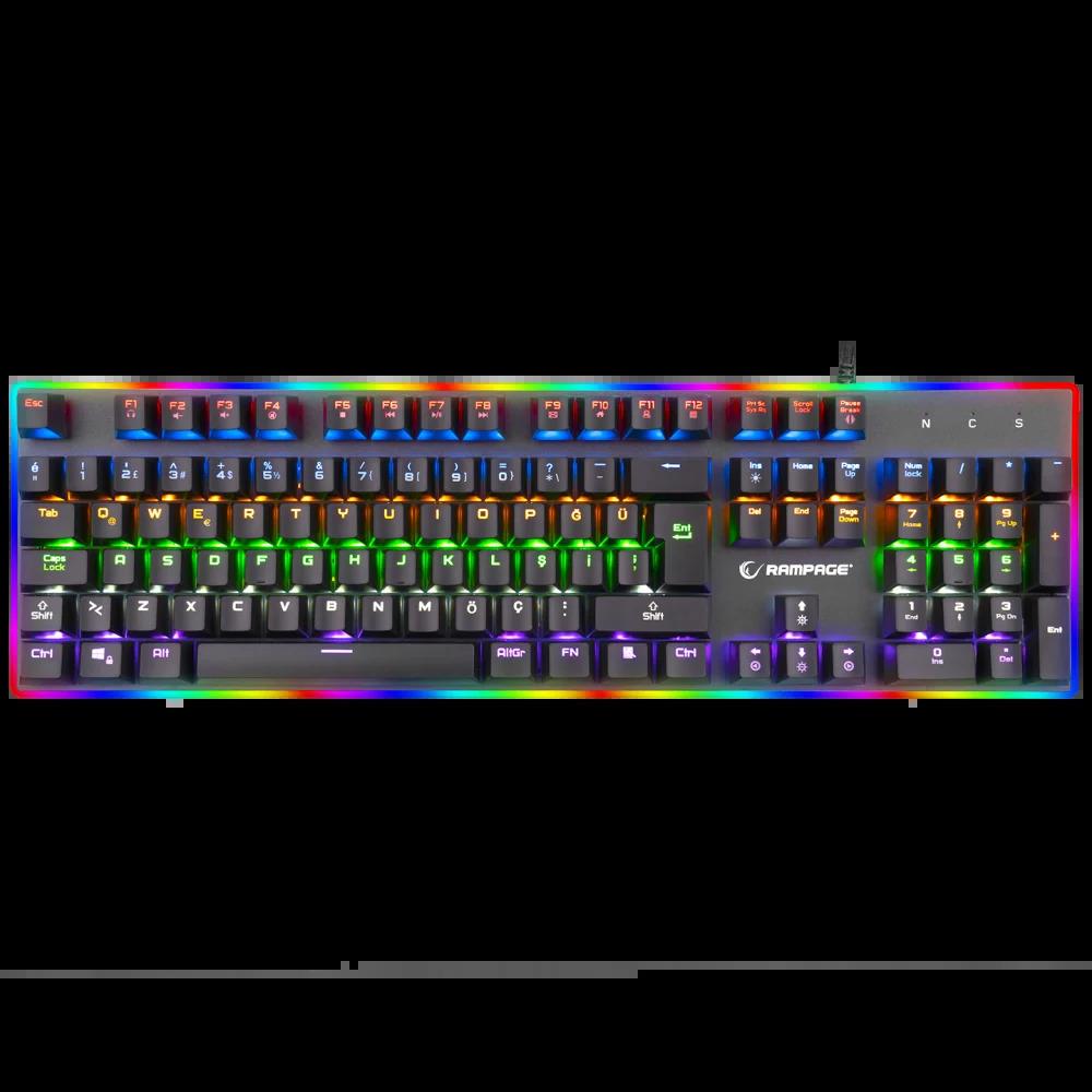 Rampage Bygame-K1 RGB Red Switch Kablolu Mekanik Oyuncu Klavyesi Teşhir
