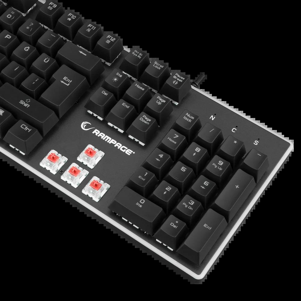 Rampage Bygame-K1 RGB Red Switch Kablolu Mekanik Oyuncu Klavyesi Teşhir