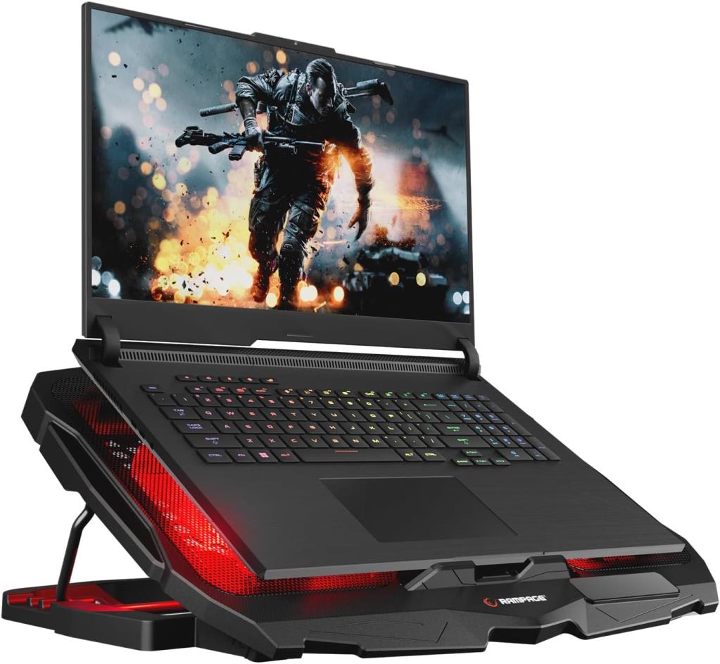 Rampage AD-RX34 X-FRAME Siyah 4 Fanlı 9-17 İnç Notebook Soğutucu Stand - TESHİR