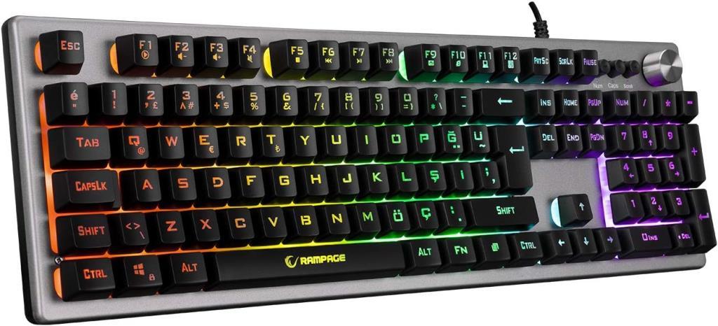 Rampage KB-R221 HANDY RGB Kablolu Oyuncu Klavyesi - OUTLET