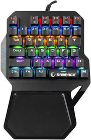 Rampage KB-R77 PALM USB Rainbow Backlight Outemu Blue Switch Mekanik 36 Tuşlu Mini Gaming Oyuncu Klavyesi Outlet