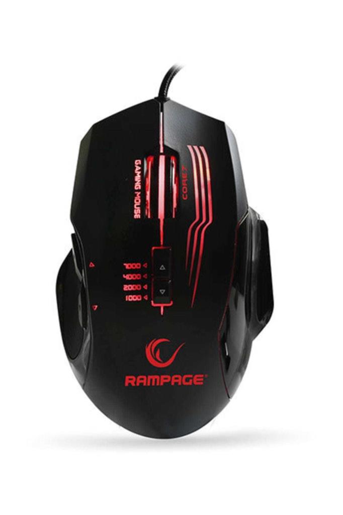 Rampage RX38 CORE7 Usb Siyah 7000 DPI RGB Makrolu Gaming Mouse - TEŞHİR