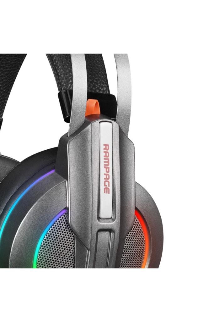 Rampage Stark RM-K6 RGB 7.1 USB Kablolu Kulak Üstü Oyuncu Kulaklığı Outlet