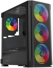 Rampage TRAPPER Temper Camlı 650Watt 80Plus Bronze Siyah 3 * 14cm + 1 * 12cm ARGB Fanlı Gaming Oyuncu Kasası Outlet