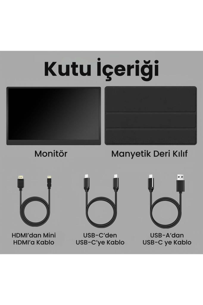Raxius RXM6144 15.6" Fhd 5ms144Hz Type-C Telefon&oyun Konsolu Uyumlu Metal Kasa Taşınabilir Monitör Teşhir