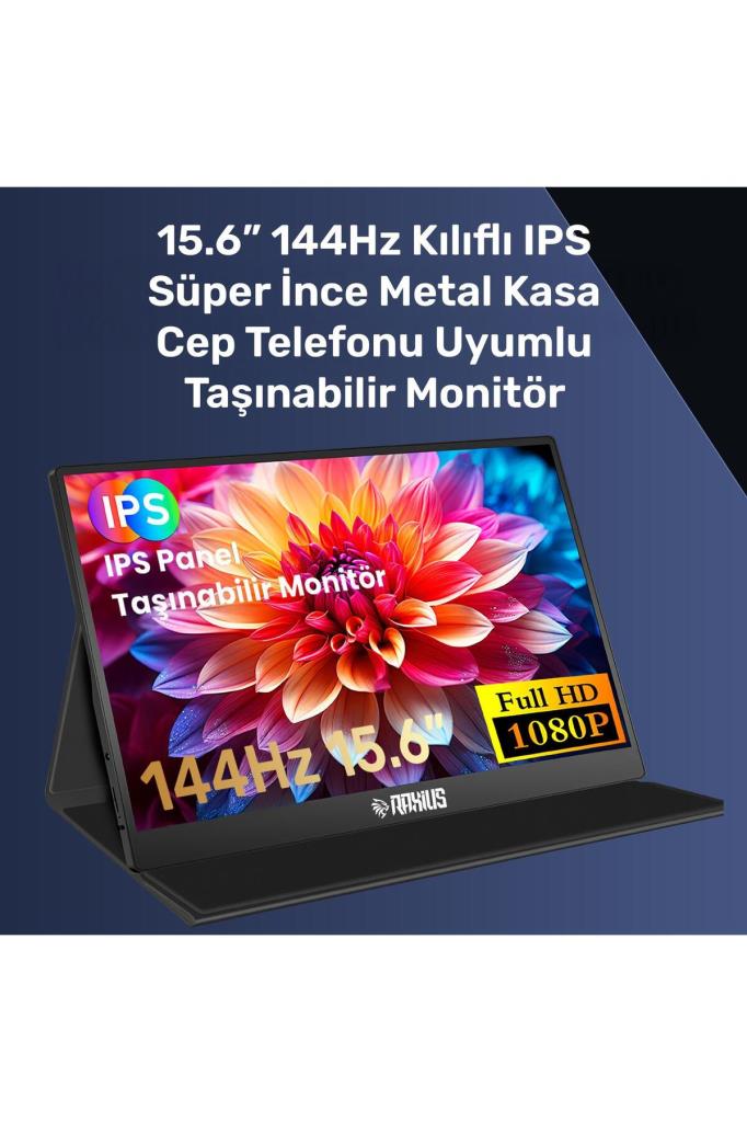Raxius RXM6144 15.6" Fhd 5ms144Hz Type-C Telefon&oyun Konsolu Uyumlu Metal Kasa Taşınabilir Monitör Teşhir