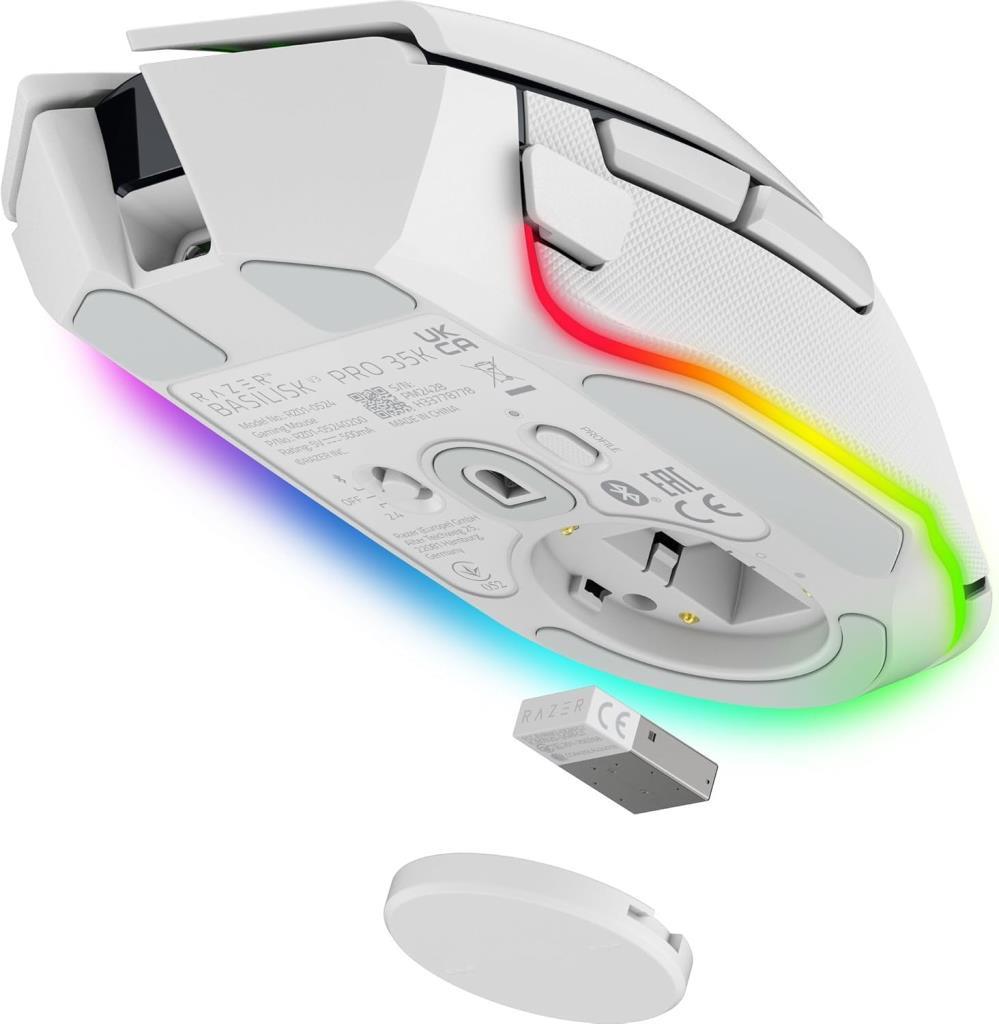 Razer Basilisk V3 Pro RZ01-04620200-R3G1 Beyaz RGB Optik Kablolu/Kablosuz Oyuncu Mouse Teşhir