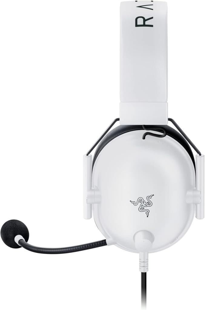 Razer Blackshark V2 X White Wired Over-Ear Gaming Headset with Microphone - Display