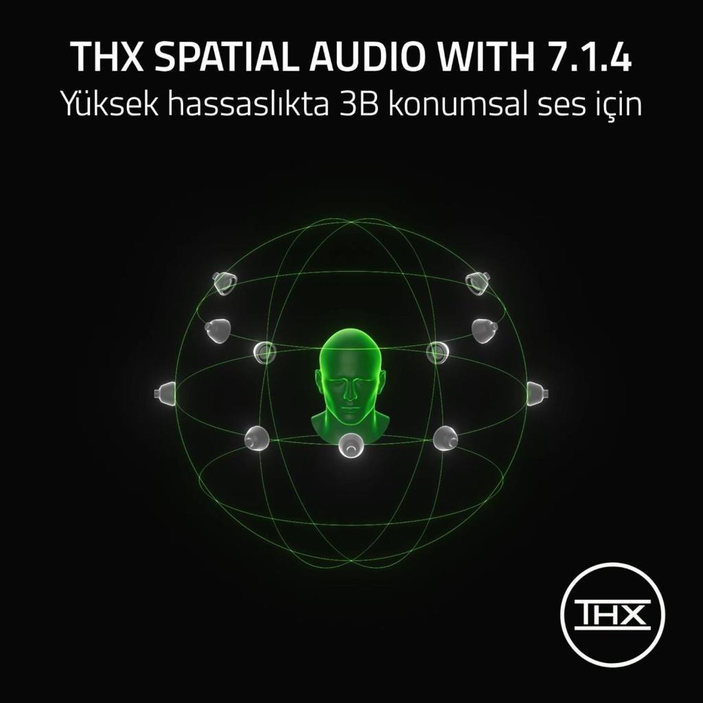 Razer BlackShark V3 RZ04-05410100-R3M1 Siyah 7.1 USB Kablolu/Kablosuz Kulak Üstü Oyuncu Kulaklığı