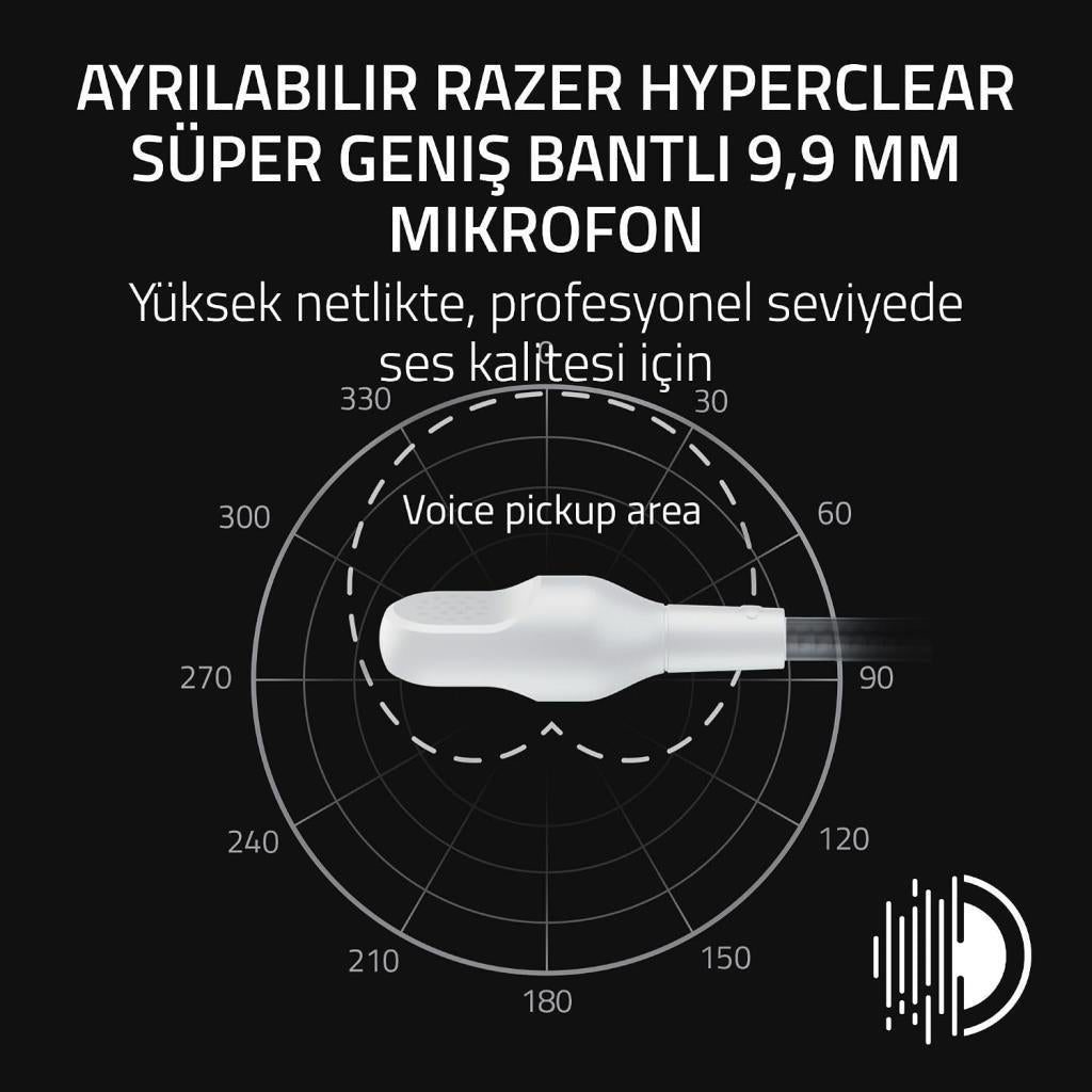 Razer BlackShark V3 RZ04-05410400-R3M1 Beyaz 7.1 USB Kablolu/Kablosuz Kulak Üstü Oyuncu Kulaklığı