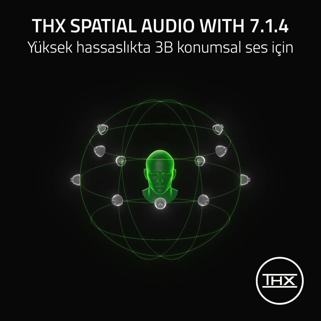 Razer BlackShark V3 RZ04-05410400-R3M1 Beyaz 7.1 USB Kablolu/Kablosuz Kulak Üstü Oyuncu Kulaklığı
