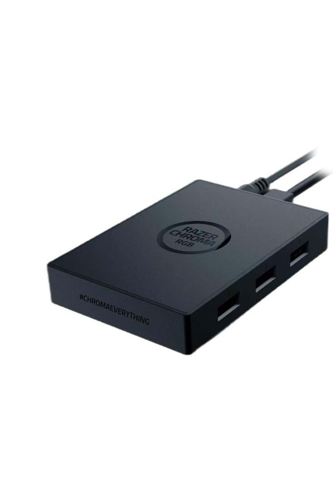 Razer Chroma Adreslenebilir RBG Denetleyici - Gelişmiş Aydınlatma Özelleştirmesi için aRGB Hub (Evrensel Uyumluluk, 6 Adreslenebilir RGB Başlığı, RGB Chroma) Siyah Outlet