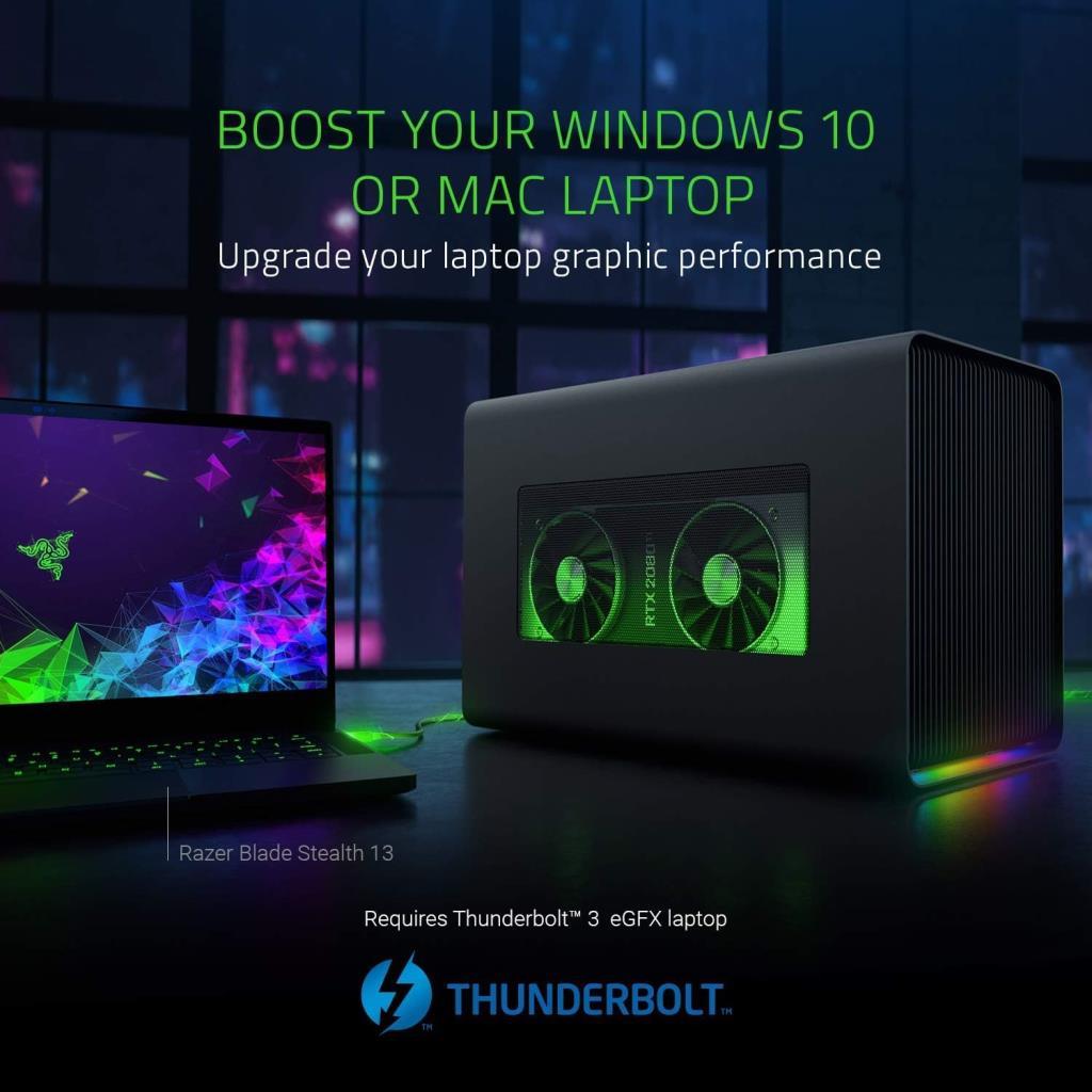 Razer Core X Chroma Thunderbolt 3 eGPU Harici Ekran Kartı Kutusu Teşhir