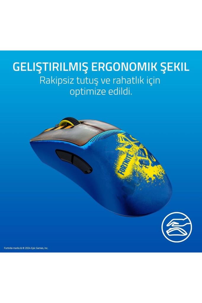 Razer DeathAdder V3 Pro Fortnite Edition Optik Kablolu/Kablosuz Oyuncu Mouse Teşhir