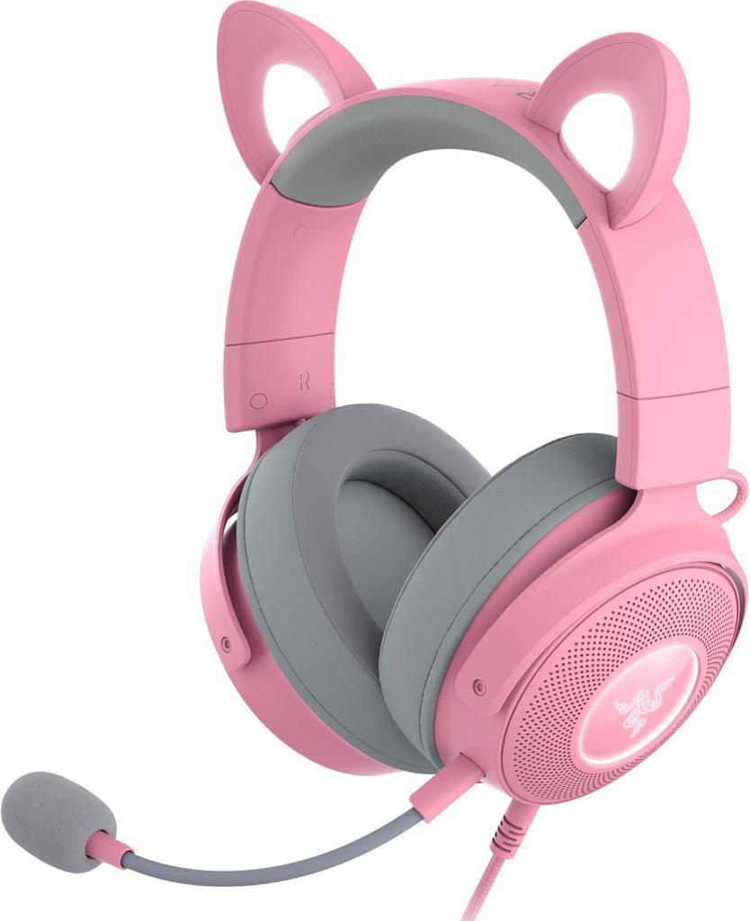 Razer Kraken Kitty V2 Pro RZ04-04510200-R3M1 Pembe RGB USB Kablolu Kulak Üstü Oyuncu Kulaklığı Teşhir