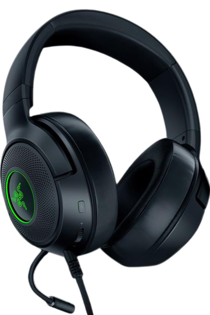سماعة رأس Razer Kraken V3 X RZ04-03750300-R3M1 RGB 7.1 سلكية للألعاب عبر USB مع شاشة عرض