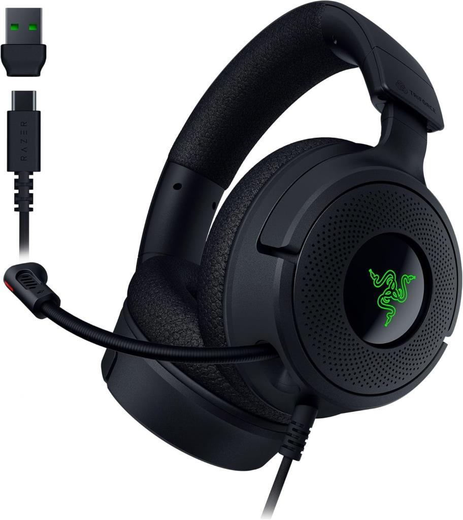Razer Kraken V4 X RZ04-05180100-R3M1 RGB 7.1 Type-C Kablolu Kulak Üstü Oyuncu Kulaklığı Teşhir