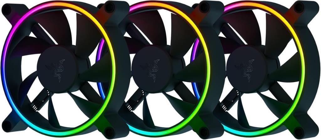 Razer Kunai Hidrolik 120 mm aRGB PC Fan: Sessiz, Güçlü aRGB Fanlar - PWM Fan Kontrol Cihazı Desteği ve 8 Fana Kadar Bağlayın - Razer Chroma RGB ile çalışır - 3 Fan
