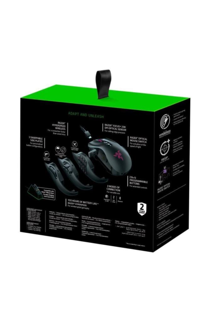 Razer Naga V2 Pro RZ01-04400100-R3G1 RGB Makrolu Optik Kablolu/Kablosuz Oyuncu Mouse - TEŞHİR