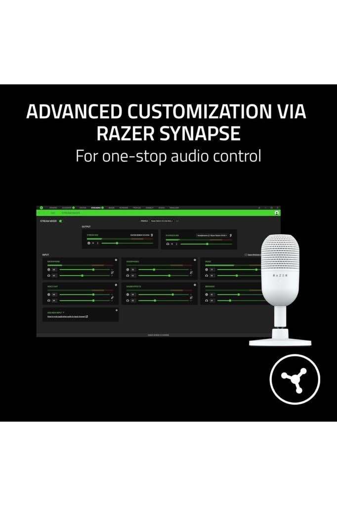 Razer Seiren V3 Mini Ultra Kompakt Beyaz USB Mikrofon Outlet
