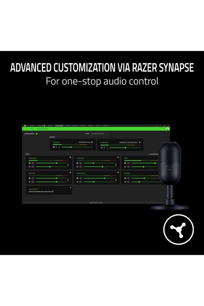 Razer Seiren V3 Mini Ultra Kompakt Siyah USB Mikrofon