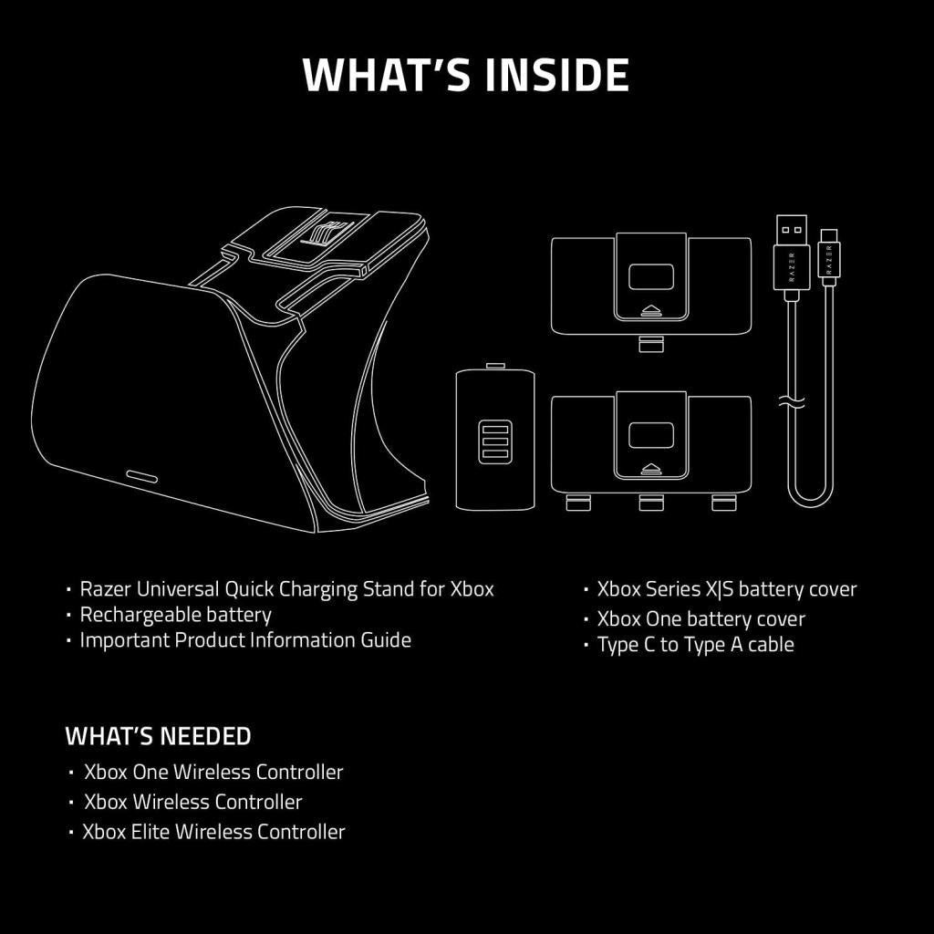 Razer Universal Quick Charging Stand Xbox Series X/S ve One Uyumlu Hızlı Şarj Standı - TEŞHİR