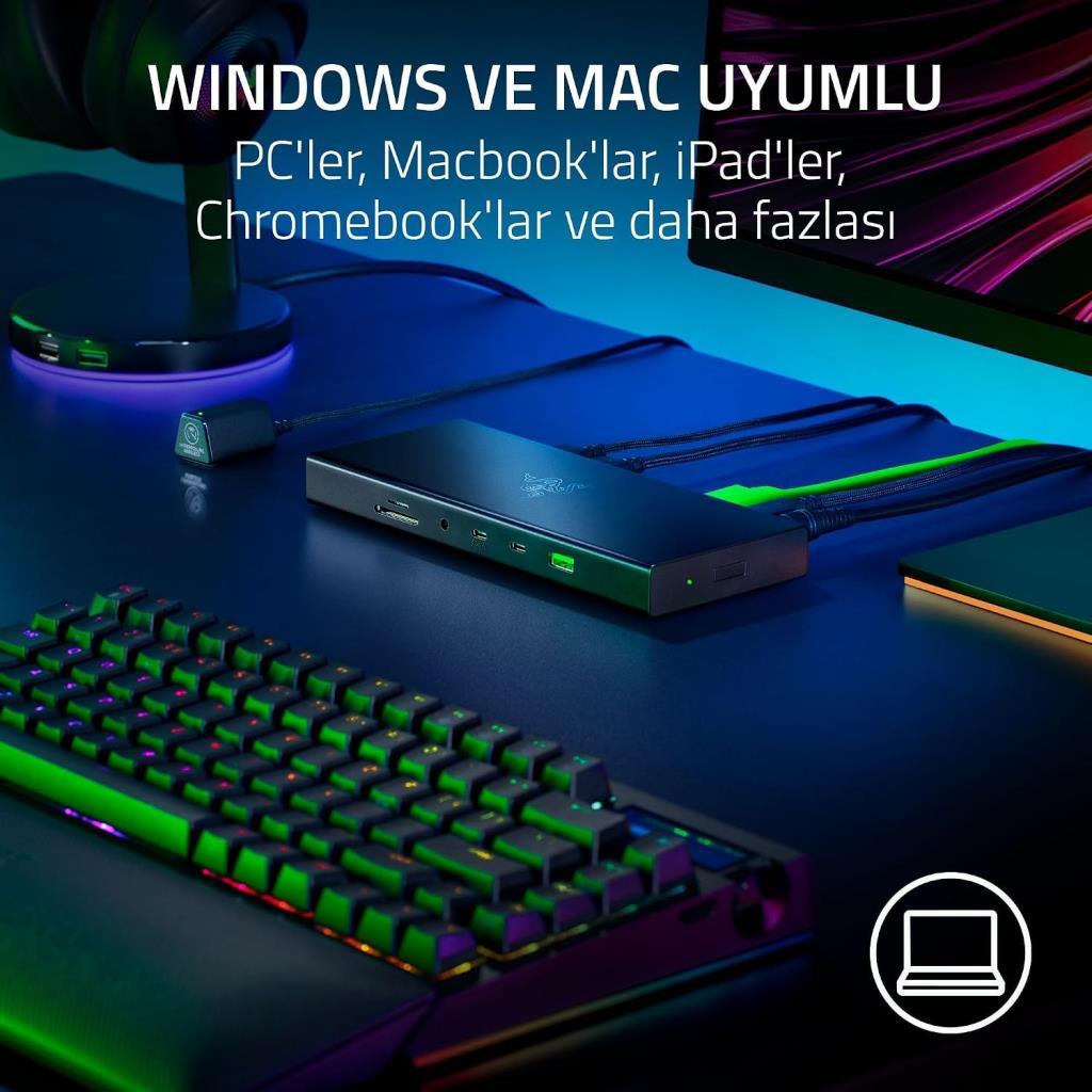 Razer USB 4 Dock Laptop Docking Station Siyah - Outlet