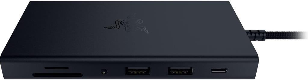 Razer USB-C Dock - HDMI, Gigabit Ethernet, 3,5 mm ses bağlantı noktası, USB-A ve -C ile 11 bağlantı noktası, Windows ve Mac ile uyumlu (4K ile ekran çıkışı, 7.1 surround ses) Siyah - Outlet