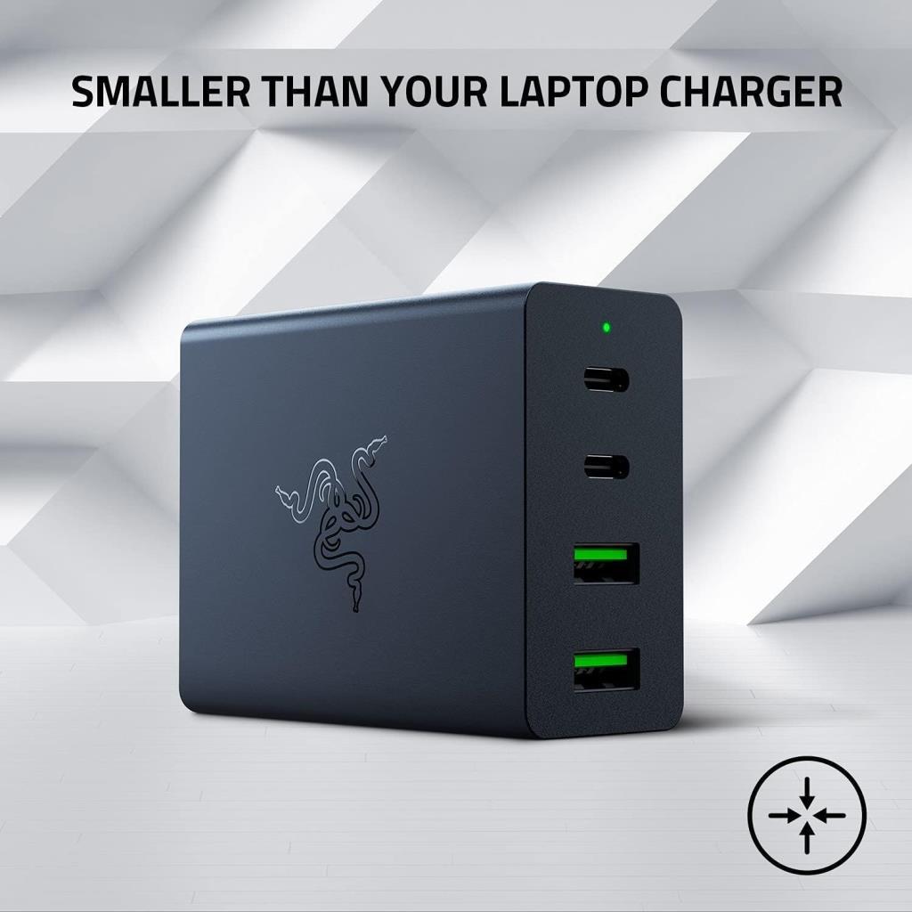 Razer USB-C GaN 130W Hızlı Şarj Adaptörü 4 Portlu (2x USB-C + 2x USB-A)