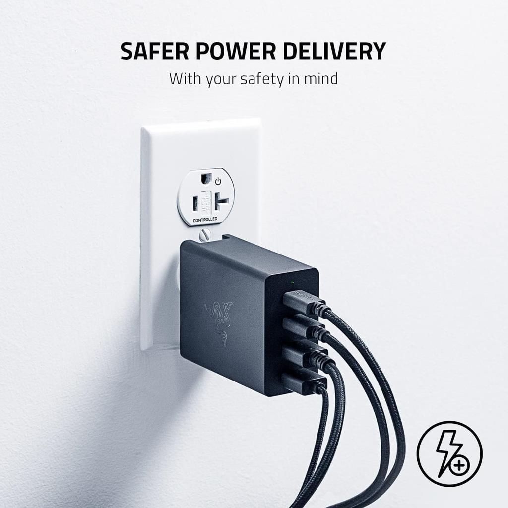 Razer USB-C GaN 130W Hızlı Şarj Adaptörü 4 Portlu (2x USB-C + 2x USB-A)