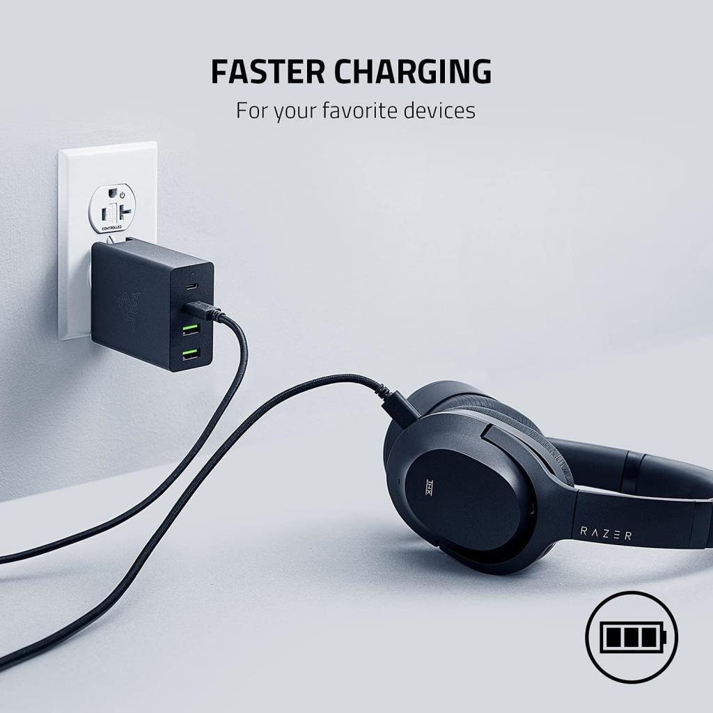 Razer Usb-C Gan 130W Hızlı Şarj Adaptörü 4 Portlu (2X Usb-C + 2X Usb-A) - Outlet