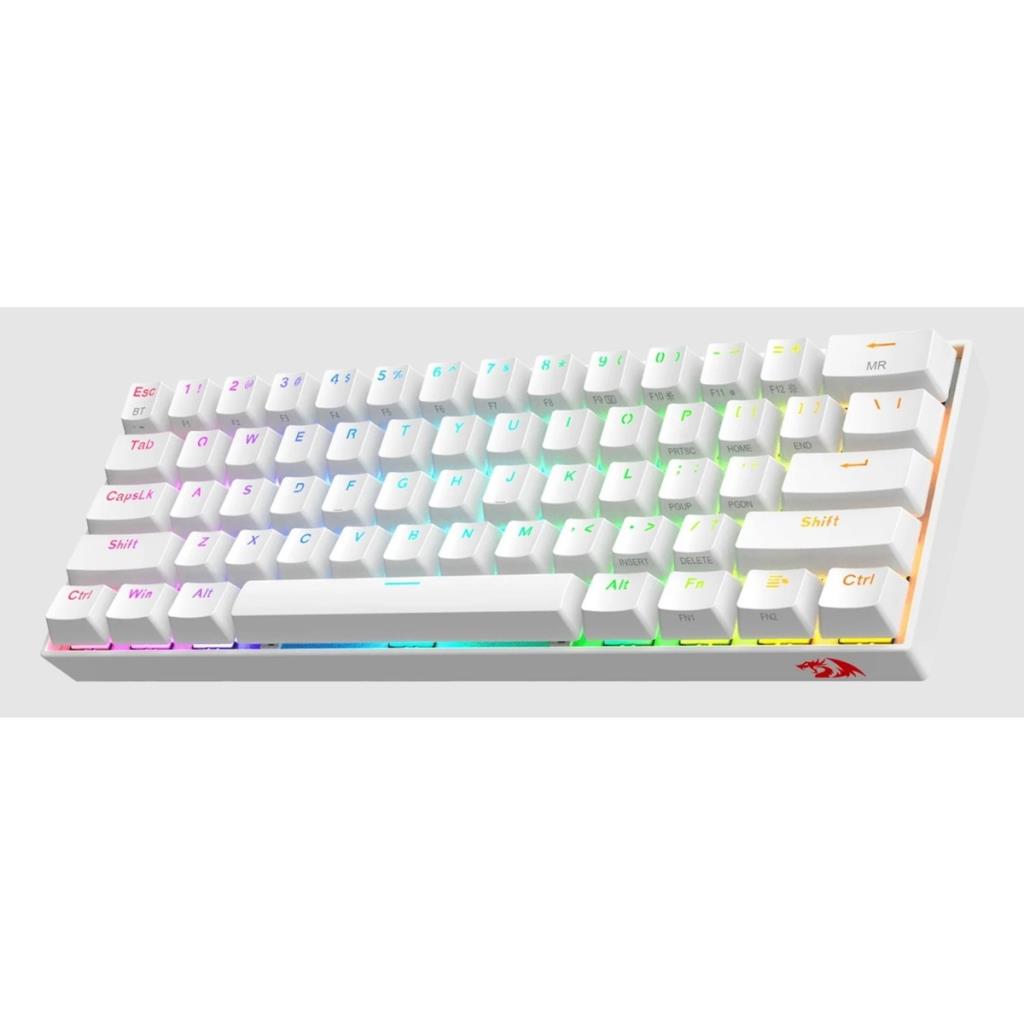 Redragon Draconic K530 PRO Beyaz RGB %60 TKL Brown Switch Kablosuz Mekanik Oyuncu Klavyesi