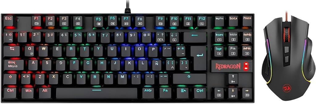 Redragon Combo K552-RGB-BA RGB TKL Kablolu Oyuncu Mekanik Klavye Mouse Seti - TEŞHİR