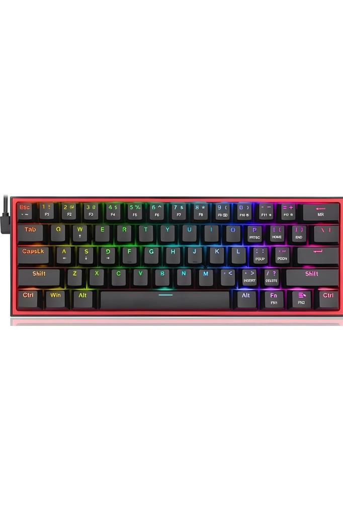 Redragon K617 Siyah RGB %60 TKL Red Switch Kablolu Mekanik Oyuncu Klavyesi Outlet