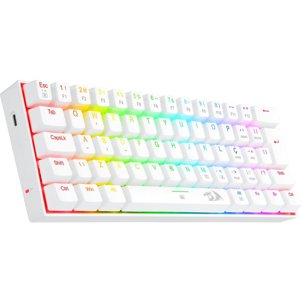 Redragon K630 Dragonborn Beyaz RGB %60 TKL Blue Switch Kablolu Mekanik Oyuncu Klavyesi
