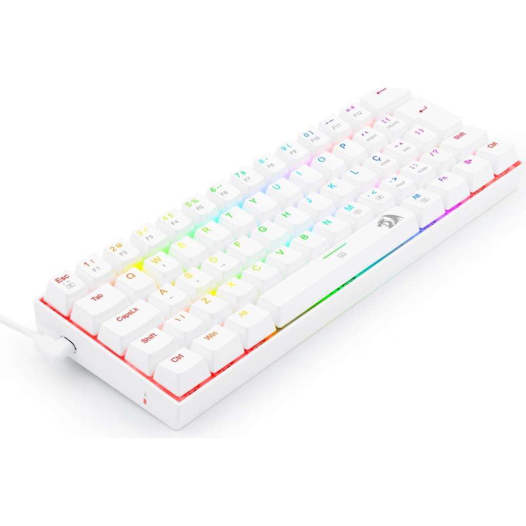 Redragon K630 Dragonborn Beyaz RGB %60 TKL Blue Switch Kablolu Mekanik Oyuncu Klavyesi