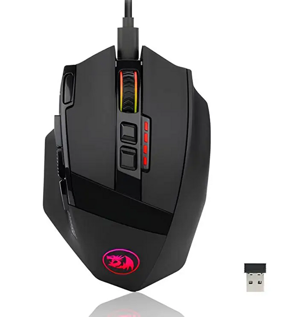 Redragon Sniper Pro M801P-RGB 16.000 DPI 9 Tuş RGB Optik Kablosuz Gaming Mouse - TEŞHİR