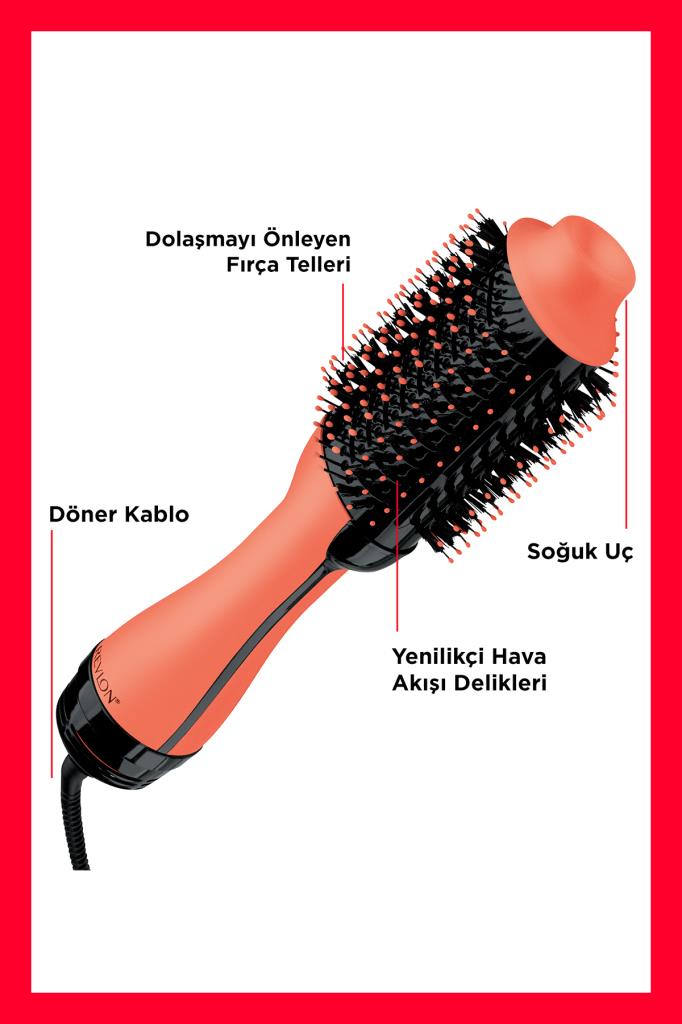 Revlon One Step Volumiser 1100 W Saç Kurutma ve Şekillendirme Makinesi - Kayısı Siyah, 2 Hız Ayarı, Hafif ve Sessiz Tasarım - Outlet