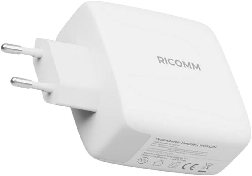 Ricomm 140W GaN 3 Portlu USB-C + USB-A Şarj Aleti Macbook & Notebook Uyumlu -