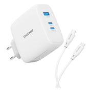 Ricomm 140W GaN 3 Portlu USB-C + USB-A Şarj Aleti Macbook & Notebook Uyumlu - TESHİR