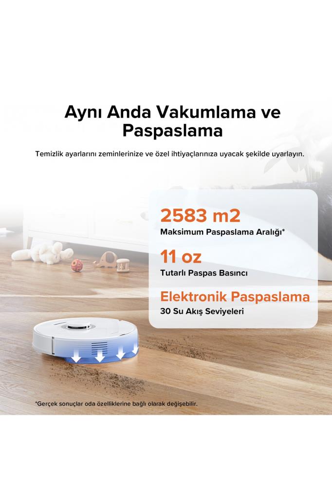 Roborock Q7 Max Beyaz Akıllı Robot Süpürge Teşhir