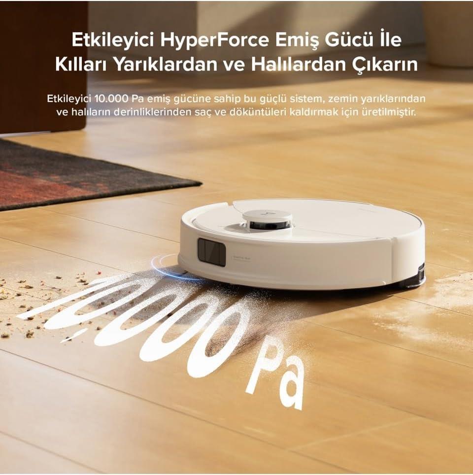 Roborock Q8 Max Pro Beyaz Akıllı Robot Süpürge - Teşhir