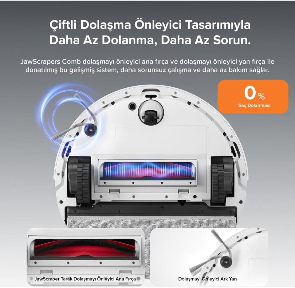 Roborock Q8 Max Pro Beyaz Akıllı Robot Süpürge - Teşhir