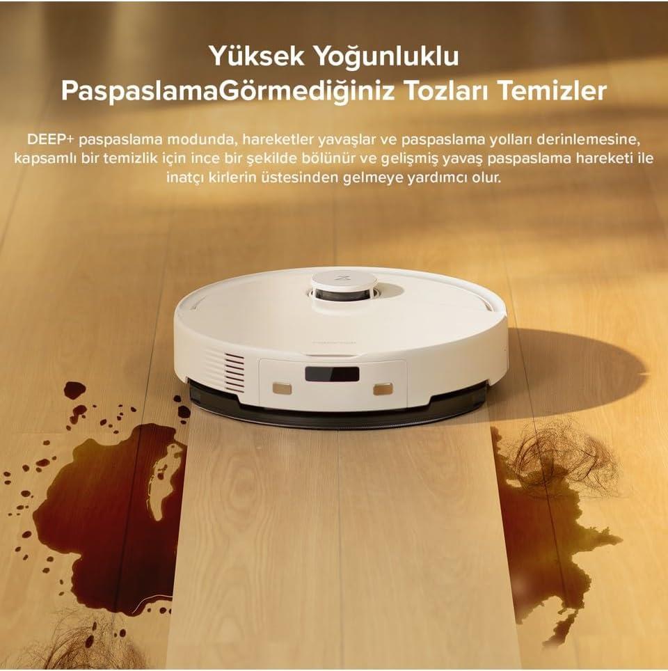 Roborock Q8 Max Pro Beyaz Akıllı Robot Süpürge - Teşhir