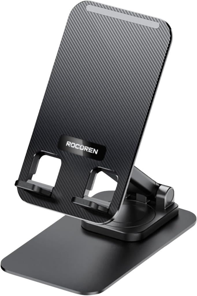 Rocoren 360° Dönebilen Katlanabilir Yükseklik ve Eğim Ayarlı Telefon Tutucu Stand