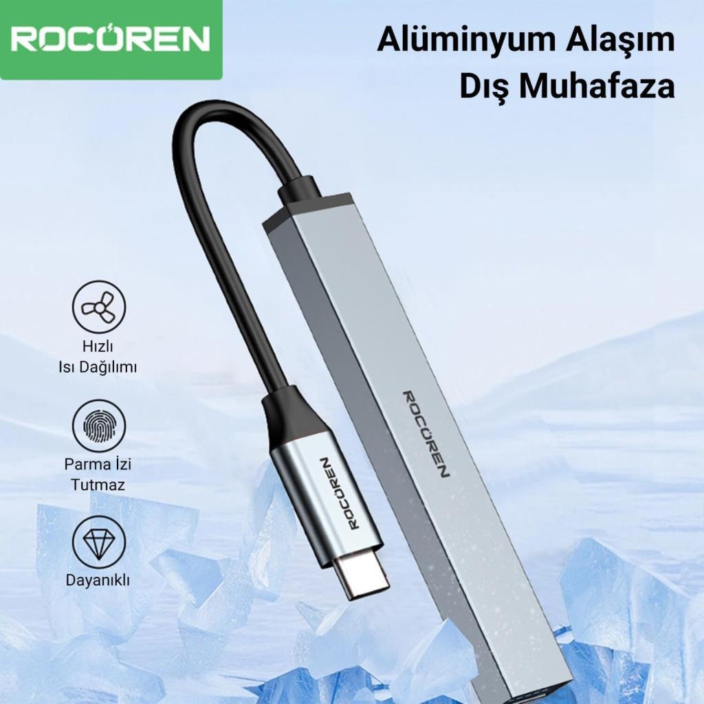 Rocoren RCJXQAA-JXA0G 4 Port USB Çoğaltıcı