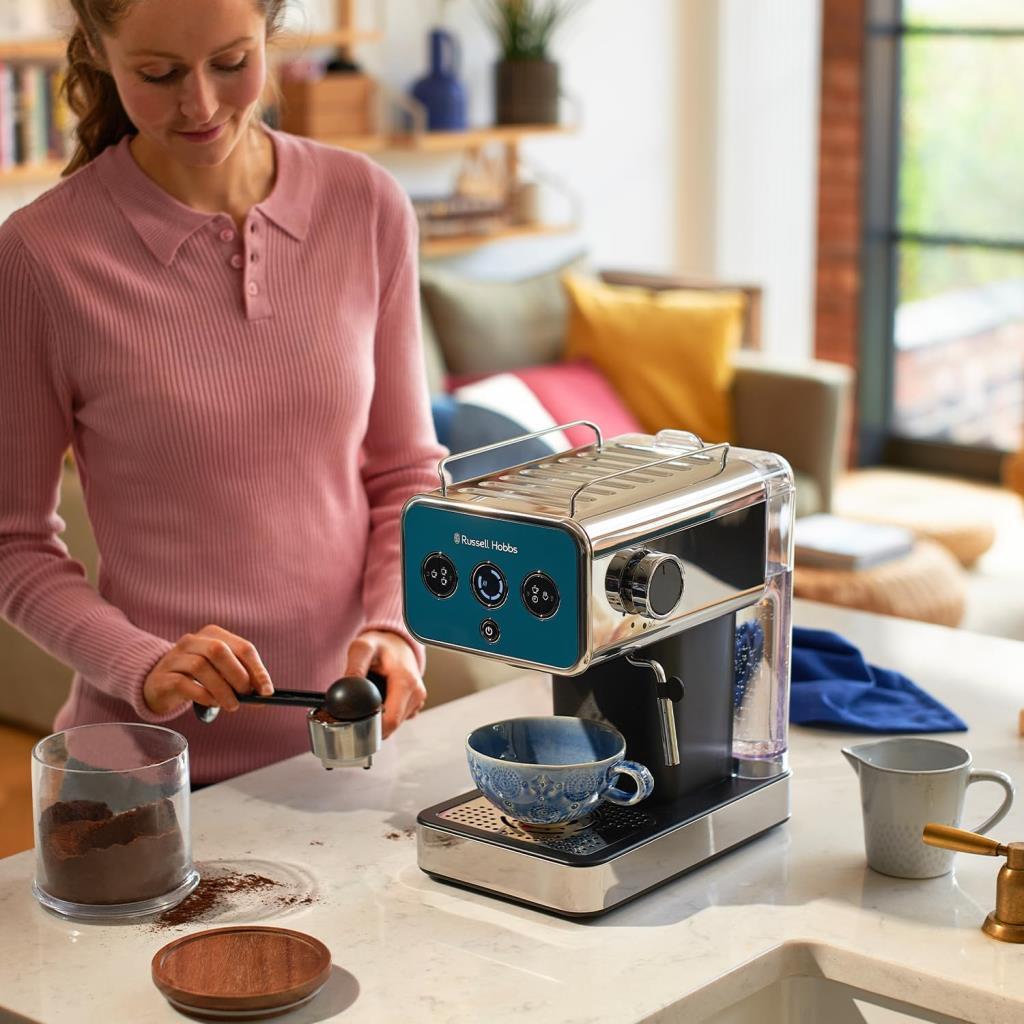 Russell Hobbs Distinctions 26451-56 Okyanus Mavisi Manuel Espresso Makinesi